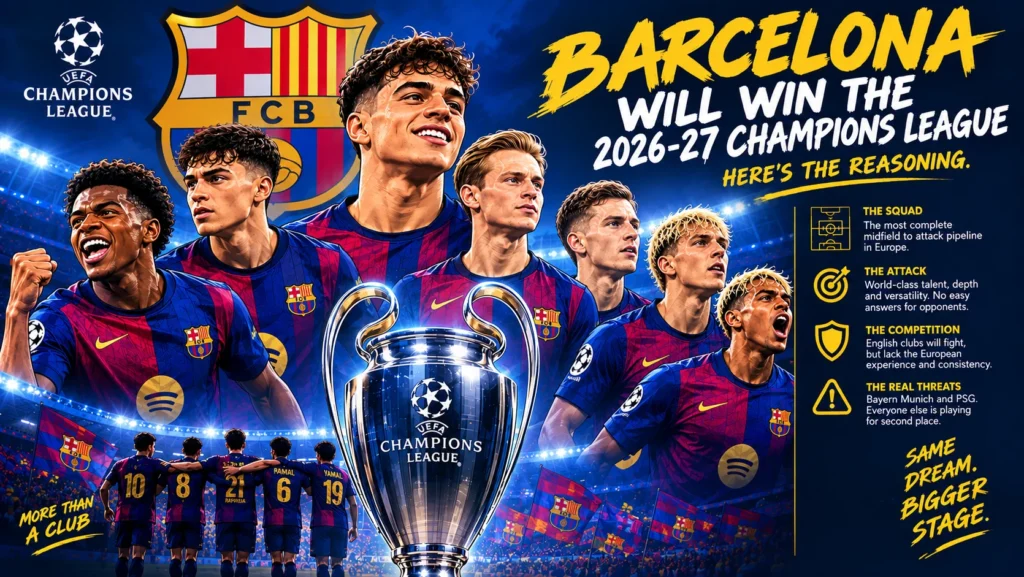 Barcelona Will Win the 2026-27 Champions League.